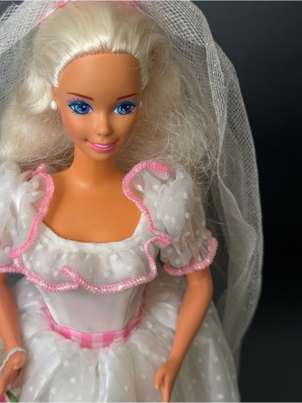 Mattel Vintage Doll with White and Peach Tones